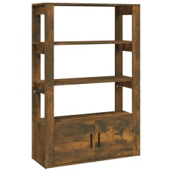 vidaXL Aparador madera contrachapada roble ahumado 80x30x119,5 cm