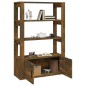 vidaXL Aparador madera contrachapada roble ahumado 80x30x119,5 cm