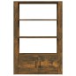 vidaXL Aparador madera contrachapada roble ahumado 80x30x119,5 cm