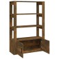 vidaXL Aparador madera contrachapada roble ahumado 80x30x119,5 cm