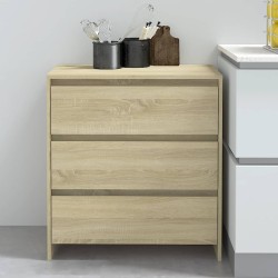 vidaXL Aparador de madera contrachapada roble Sonoma 70x41x75 cm