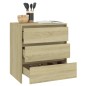 vidaXL Aparador de madera contrachapada roble Sonoma 70x41x75 cm vidaXL Aparador de madera contrachapada roble Sonoma 70x41x75 cm