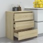 vidaXL Aparador de madera contrachapada roble Sonoma 70x41x75 cm vidaXL Aparador de madera contrachapada roble Sonoma 70x41x75 cm