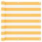 vidaXL Toldo para balcón tela oxford blanco y amarillo 90x400 cm vidaXL Toldo para balcón tela oxford blanco y amarillo 90x400 cm