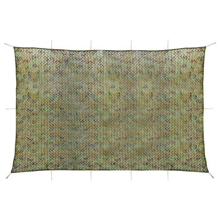 vidaXL Red de camuflaje con bolsa de almacenamiento verde 4x5 m