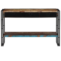 vidaXL Mesa consola madera maciza reciclada 120x30x76 cm