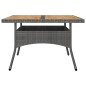 vidaXL Set de comedor de jardín 9 pzas ratán PE y madera acacia gris 