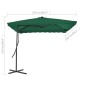 vidaXL Sombrilla de jardín con palo de acero 250x250 cm verde vidaXL Sombrilla de jardín con palo de acero 250x250 cm verde