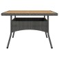 vidaXL Set de comedor de jardín 9 pzas ratán PE y madera acacia gris 