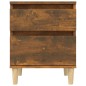 vidaXL Mesita de noche roble ahumado 40x35x50 cm vidaXL Mesita de noche roble ahumado 40x35x50 cm