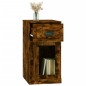 vidaXL Armario auxiliar y cajón madera contrachapada roble 40x50x75 cm vidaXL Armario auxiliar y cajón madera contrachapada roble 40x50x75 cm