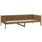 vidaXL Sofá cama de madera maciza de pino marrón miel 90x190 cm