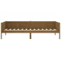 vidaXL Sofá cama de madera maciza de pino marrón miel 90x190 cm