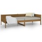 vidaXL Sofá cama de madera maciza de pino marrón miel 90x190 cm