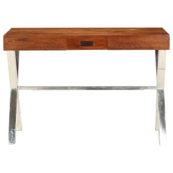 vidaXL Escritorio de madera maciza de acacia acabado miel 110x50x76 cm