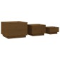vidaXL Cajas de almacenaje con tapa 3 pzas madera maciza pino miel vidaXL Cajas de almacenaje con tapa 3 pzas madera maciza pino miel