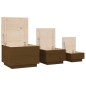 vidaXL Cajas de almacenaje con tapa 3 pzas madera maciza pino miel vidaXL Cajas de almacenaje con tapa 3 pzas madera maciza pino miel