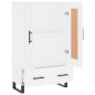 vidaXL Aparador alto madera de ingeniería blanco 69,5x31x115 cm