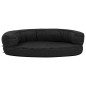 vidaXL Colchón de cama de perro ergonómico aspecto lino negro 75x53cm vidaXL Colchón de cama de perro ergonómico aspecto lino negro 75x53cm