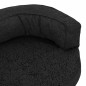 vidaXL Colchón de cama de perro ergonómico aspecto lino negro 75x53cm vidaXL Colchón de cama de perro ergonómico aspecto lino negro 75x53cm
