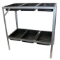 Nature Mesa para macetas acero galvanizado 77x40x77 cm Nature Mesa para macetas acero galvanizado 77x40x77 cm
