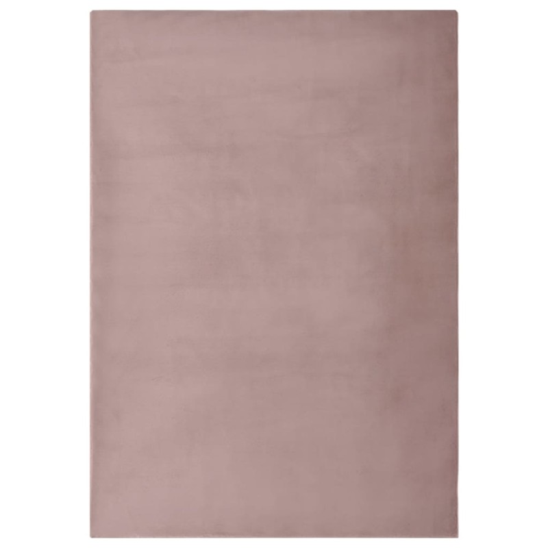 vidaXL Alfombra de pelo sintético de conejo rosa envejecido 180x270 cm