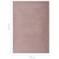 vidaXL Alfombra de pelo sintético de conejo rosa envejecido 180x270 cm