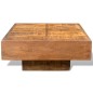 vidaXL Mesa de centro cuadrada de madera de mango marrón 
