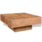 vidaXL Mesa de centro cuadrada de madera de mango marrón 