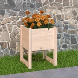 vidaXL Jardinera de madera maciza de pino 40x40x52,5 cm
