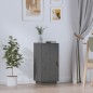 vidaXL Aparador de madera maciza de pino gris 34x40x75 cm vidaXL Aparador de madera maciza de pino gris 34x40x75 cm