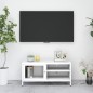 vidaXL Mueble para el televisor acero y vidrio blanco 90x30x44 cm vidaXL Mueble para el televisor acero y vidrio blanco 90x30x44 cm