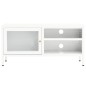 vidaXL Mueble para el televisor acero y vidrio blanco 90x30x44 cm vidaXL Mueble para el televisor acero y vidrio blanco 90x30x44 cm