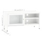 vidaXL Mueble para el televisor acero y vidrio blanco 90x30x44 cm vidaXL Mueble para el televisor acero y vidrio blanco 90x30x44 cm