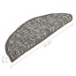vidaXL Alfombras de peldaños de escalera 15 uds antracita 65x21x4 cm vidaXL Alfombras de peldaños de escalera 15 uds antracita 65x21x4 cm