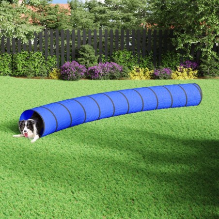 vidaXL Túnel para perros poliéster azul Ø55x500 cm