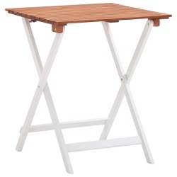 vidaXL Set muebles jardín 3 pzas madera maciza acacia marrón y blanco