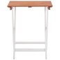 vidaXL Set muebles jardín 3 pzas madera maciza acacia marrón y blanco vidaXL Set muebles jardín 3 pzas madera maciza acacia marrón y blanco