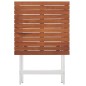 vidaXL Set muebles jardín 3 pzas madera maciza acacia marrón y blanco vidaXL Set muebles jardín 3 pzas madera maciza acacia marrón y blanco