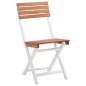 vidaXL Set muebles jardín 3 pzas madera maciza acacia marrón y blanco vidaXL Set muebles jardín 3 pzas madera maciza acacia marrón y blanco
