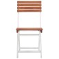 vidaXL Set muebles jardín 3 pzas madera maciza acacia marrón y blanco vidaXL Set muebles jardín 3 pzas madera maciza acacia marrón y blanco
