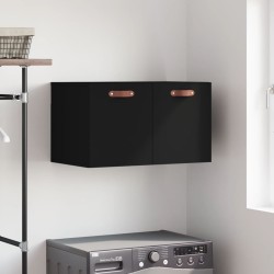 vidaXL Armario de pared madera de ingeniería negro 60x36,5x35 cm