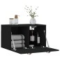 vidaXL Armario de pared madera de ingeniería negro 60x36,5x35 cm vidaXL Armario de pared madera de ingeniería negro 60x36,5x35 cm