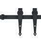 vidaXL Kit mini puerta corredera de armario acero carbono 183 cm vidaXL Kit mini puerta corredera de armario acero carbono 183 cm