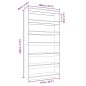 vidaXL Estantería/divisor madera contrachapada blanco 100x30x198 cm vidaXL Estantería/divisor madera contrachapada blanco 100x30x198 cm