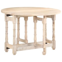 vidaXL Mesa de comedor redonda de madera maciza de mango 110x76 cm