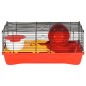 vidaXL Jaula para hámster polipropileno y metal roja 58x32x36 cm