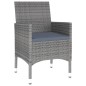 vidaXL Set de comedor de jardín 7 pzas ratán sintético vidrio gris vidaXL Set de comedor de jardín 7 pzas ratán sintético vidrio gris
