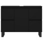 vidaXL Mueble de baño madera de ingeniería negro 80x33x60 cm