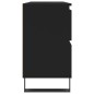 vidaXL Mueble de baño madera de ingeniería negro 80x33x60 cm